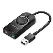 Pirkti Ugreen USB external sound audio card 3,5 mm mini jack with volume control 15cm juodas (40964) (ctz220) - Photo 1