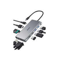 Pirkti Aukey Hub CB-C89 Type-C, MicroSD, VGA, Ethernet, HDMI, Thunderbolt, 100 W - Photo 1