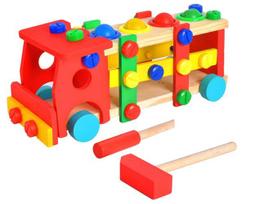 Lavinimo žaislas Iso Trade Wooden Educational Truck XL13038