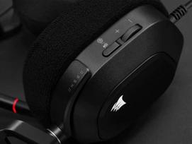 corsair ausines - Corsair HS80 RGB USB, juodos - 6 nuotrauka