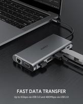 usb ethernet rj45 - AUKEY CB-C78 - 8 nuotrauka