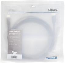 displayport 1.4 kabelis - Laidas LogiLink DisplayPort 1.4 Cable 5m Black - 4 nuotrauka
