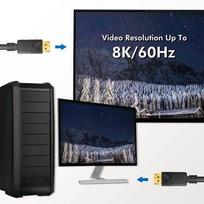 displayport 1.4 kabelis - Laidas LogiLink DisplayPort 1.4 Cable 5m Black - 5 nuotrauka