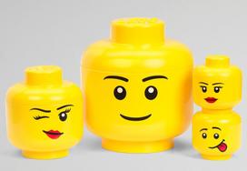 lego deze - Daiktadėžė Room Copenhagen Lego Storage Head Girl Mini 40331725 - 3 nuotrauka