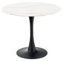 Valgomojo stalas Halmar, baltas/juodas, 900x900x720mm