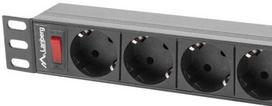 lanberg pdu - Lanberg PDU-09F-0300-BK, 9 vietos, 3 m - 3 nuotrauka