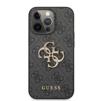 iphone 13 telefono deklas guess - Guess "PU 4G Metal Logo Case iPhone 13 Pro" Grey - 1 nuotrauka