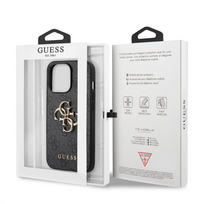 iphone 13 telefono deklas guess - Guess "PU 4G Metal Logo Case iPhone 13 Pro" Grey - 2 nuotrauka