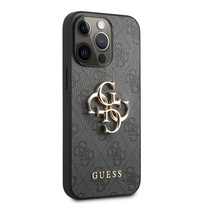 iphone 13 telefono deklas guess - Guess "PU 4G Metal Logo Case iPhone 13 Pro" Grey - 4 nuotrauka