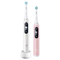 Elektrinis dantų šepetėlis Oral-B iO Series 6 Duo Pack, baltas/rožinis