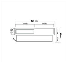 stalas 120 x 60 - Kavos staliukas Kalune Design Dale, rudas - 5 nuotrauka