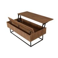 stalas 120 x 60 - Kavos staliukas Kalune Design Est, rudas - 3 nuotrauka