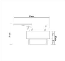 stalas 120 x 60 - Kavos staliukas Kalune Design Est, rudas - 7 nuotrauka