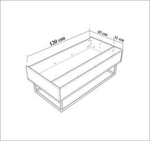 stalas 120 x 60 - Kavos staliukas Kalune Design Est, rudas - 8 nuotrauka
