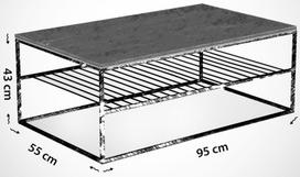 kava etno - Kavos staliukas Kalune Design Etna, juodas - 5 nuotrauka