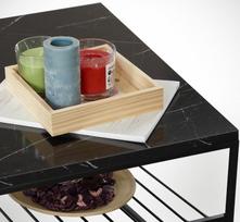 kava etno - Kavos staliukas Kalune Design Etna, juodas - 6 nuotrauka