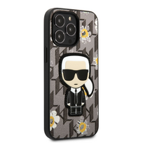 karl ikonik - Karl Lagerfeld "Karl Lagerfeld Ikonik Flower Case iPhone 13 Pro" Grey - 5 nuotrauka