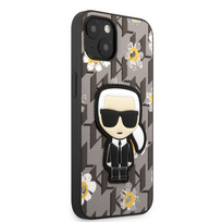 senukai iphone - Karl Lagerfeld "Karl Lagerfeld Ikonik Flower Case iPhone 13 mini" Grey - 2 nuotrauka