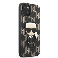 dekliukas iphone 13 mini - Karl Lagerfeld "Karl Lagerfeld Monogram Ikonik Case iPhone 13 mini" Black - 2 nuotrauka