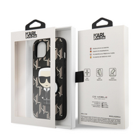 dekliukas iphone 13 mini - Karl Lagerfeld "Karl Lagerfeld Monogram Ikonik Case iPhone 13 mini" Black - 5 nuotrauka