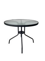 domoletti stalas - Lauko stalas Bistro Round, pilkas/nerūdijančio plieno, 90 x 90 x 70 cm - 2 nuotrauka