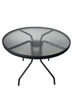domoletti stalas - Lauko stalas Bistro Round, pilkas/nerūdijančio plieno, 90 x 90 x 70 cm - 3 nuotrauka