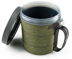 Šilumą išlaikantis puodelis GSI Outdoors Infinity Fireshare Mug, 0.946 l, žalia