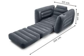 pripuciama lova - Pripučiamas fotelis, čiužinys, kušetė, lova 2in1 INTEX - 221x107x66 cm - 8 nuotrauka