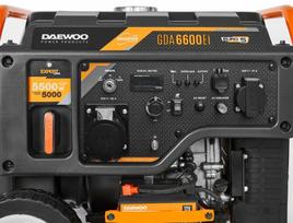 benzininis inverterinis generatorius - Daewoo GDA 6600EI, 5000 W - 9 nuotrauka