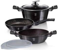 berlingerhaus puodai - Puodų komplektas Berlinger Haus Carbon Pro BH-6905, 240 mm, 1.7 - 4.1 l, 6 vnt. - 1 nuotrauka
