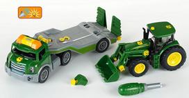 priekabos vilkiko - Klein John Deere Transporter With John Deere Tractor 3908 - 3 nuotrauka