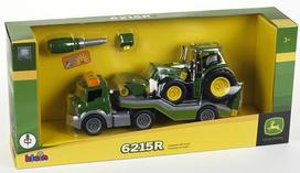 priekabos vilkiko - Klein John Deere Transporter With John Deere Tractor 3908 - 4 nuotrauka