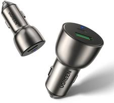 usb c charger - Ugreen USB/USB Type-C Quick Car Charger Gray - 2 nuotrauka