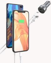 usb c charger - Ugreen USB/USB Type-C Quick Car Charger Gray - 5 nuotrauka