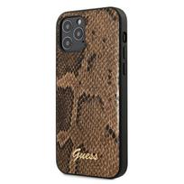 iphone 7 deklas - Dėklas Guess Script Python Collection for iPhone 12 Pro Max, ruda, 6.7 " - 1 nuotrauka