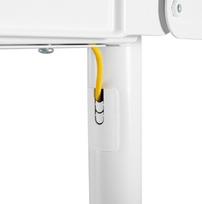 mobilus tv stovas - NEWSTAR MOBILE FLAT SCREEN FLOOR STAND (HEIGHT: 160 CM) 37-70" WHITE - 8 nuotrauka