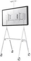 monitoriu laikiklis baltas - NEWSTAR MOBILE FLAT SCREEN FLOOR STAND (HEIGHT: 110 - 144 CM) 32-65" WHITE - 1 nuotrauka
