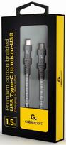 usb type c to usb 2.0 - CABLE USB-C TO MICROUSB 1.5M/CC-USB2B-CMMBM-1.5M GEMBIRD - 3 nuotrauka