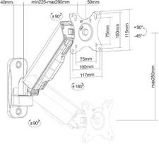 wall monitor arm - NEOMOUNTS BY NEWSTAR WALL MOUNTED GAS SPRING MONITOR ARM (2 PIVOTS VESA 100X100) - 10 nuotrauka