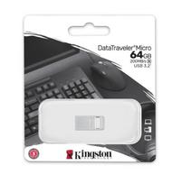 64gb usb - Kingston Data Traveler Micro G2, sidabro, 64 GB - 4 nuotrauka