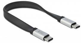 usb c 3 2 gen 2 kabelis - Kabelis Delock 85926, sidabro/juoda, 0.22 m - 2 nuotrauka