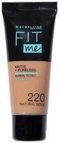 Maybelline Fit Me Matte & Poreless makiažo pagrindas - 220 Natural Beige