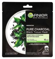 Garnier Pure Charcoal Black Tissue Mask drėkinamoji lakštinė veido kaukė 1 vnt.