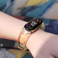 xiaomi mi band 6 apyranke - Dirželis Hurtel Xiaomi Mi Band 6/5, raudona - 7 nuotrauka