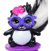 leles enchantimals - Lėlė Mattel Enchantimals Stinkin Cute Vanity With Sage Skunk GJX34, 15 cm - 4 nuotrauka