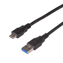 laidas usb a usb c 1m - Akyga Cable USB / USB-C 1m Black - 2 nuotrauka