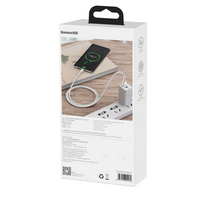 baseus usb c cable 1m - Baseus CAKF000102 White - 6 nuotrauka
