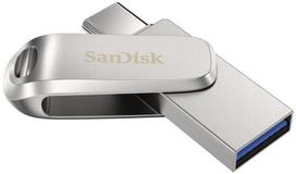 usb flash drive 3.2 - SanDisk Ultra Dual Drive Luxe, sidabro, 1 TB - 1 nuotrauka