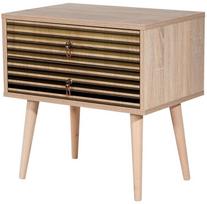 Naktinis staliukas Kalune Design 869, 61 cm, ąžuolo/geltonos spalvos