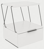 Naktinė spintelė Kalune Design Tekoba, balta